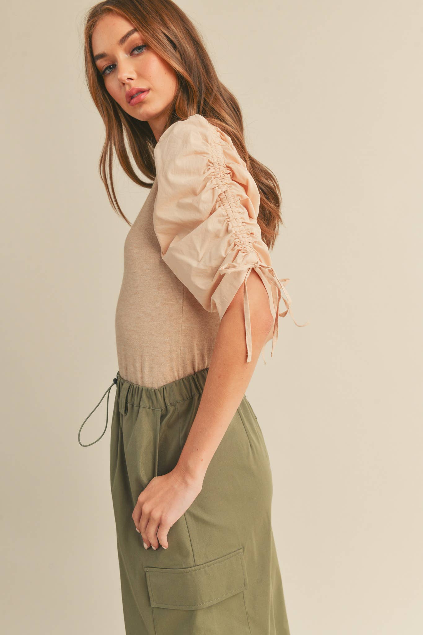 The Ruched Sleeve Rita Top