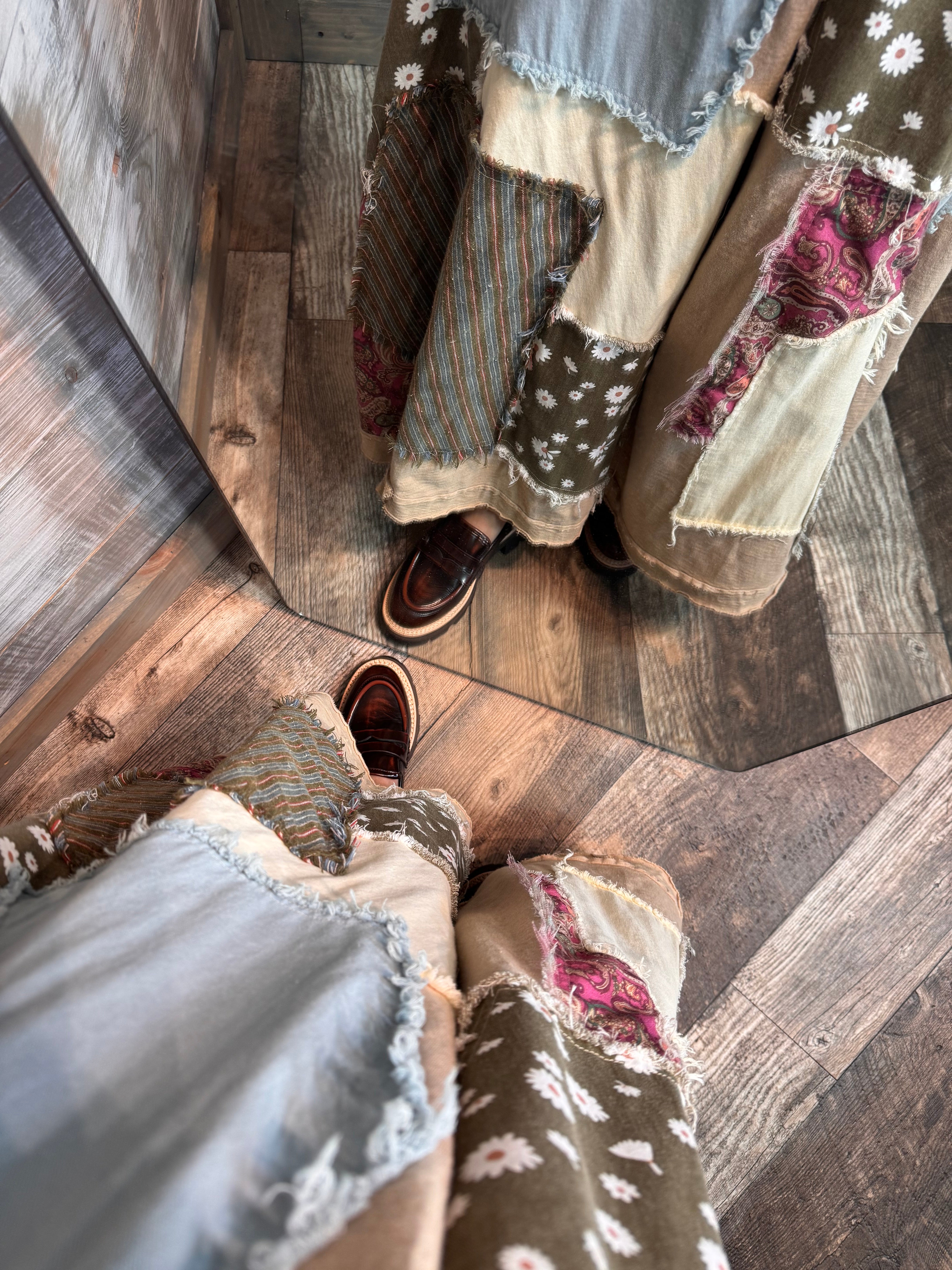 Patchwork Overall Jumper Dress