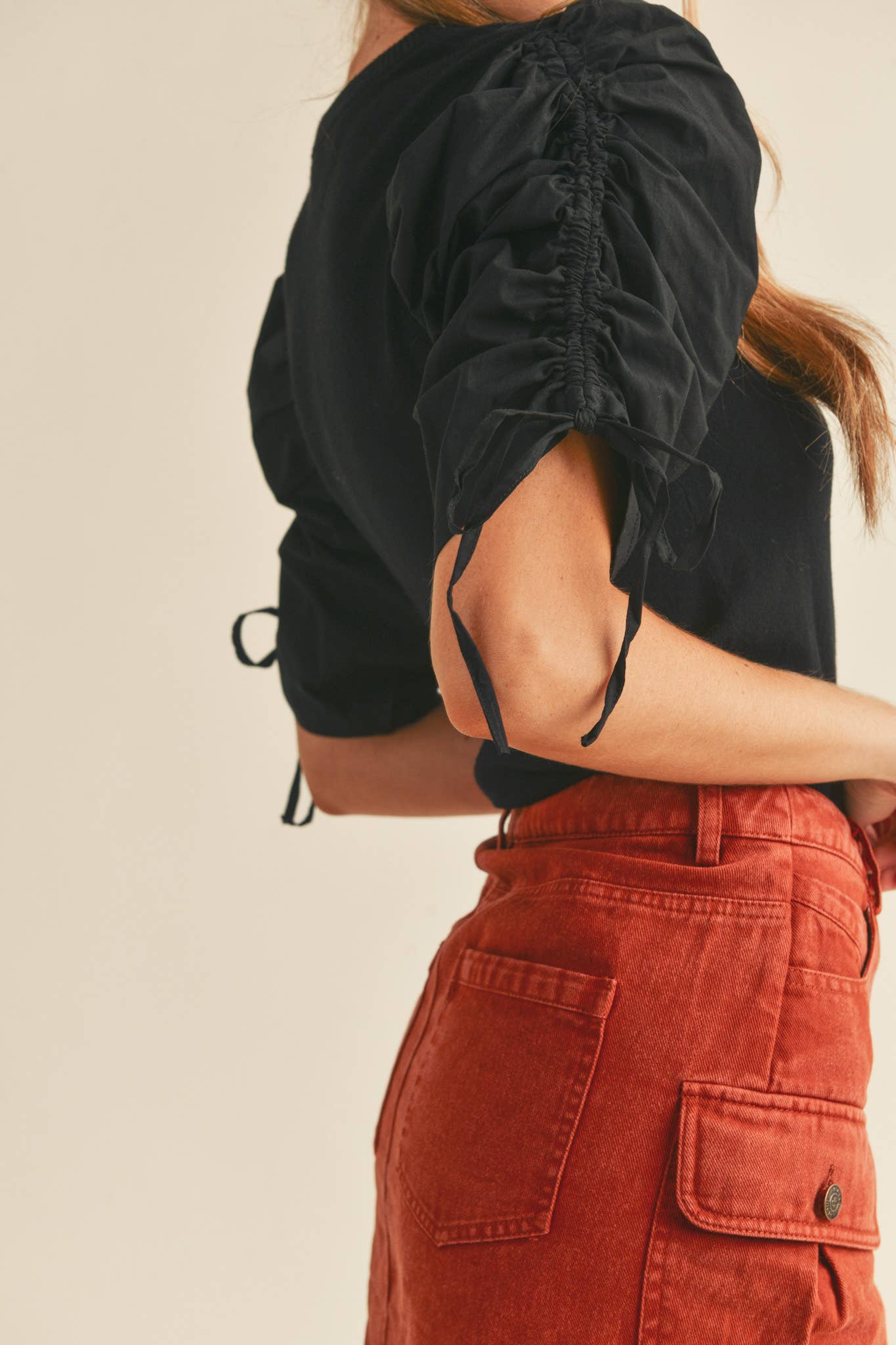The Ruched Sleeve Rita Top
