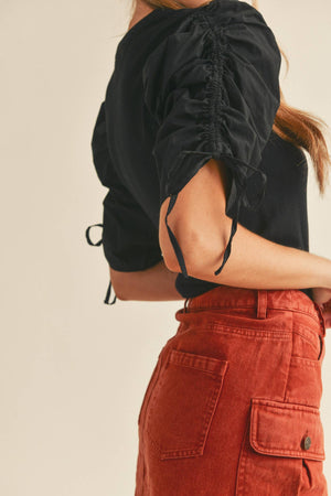 The Ruched Sleeve Rita Top