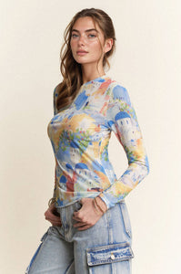 Little Houses Mesh Top