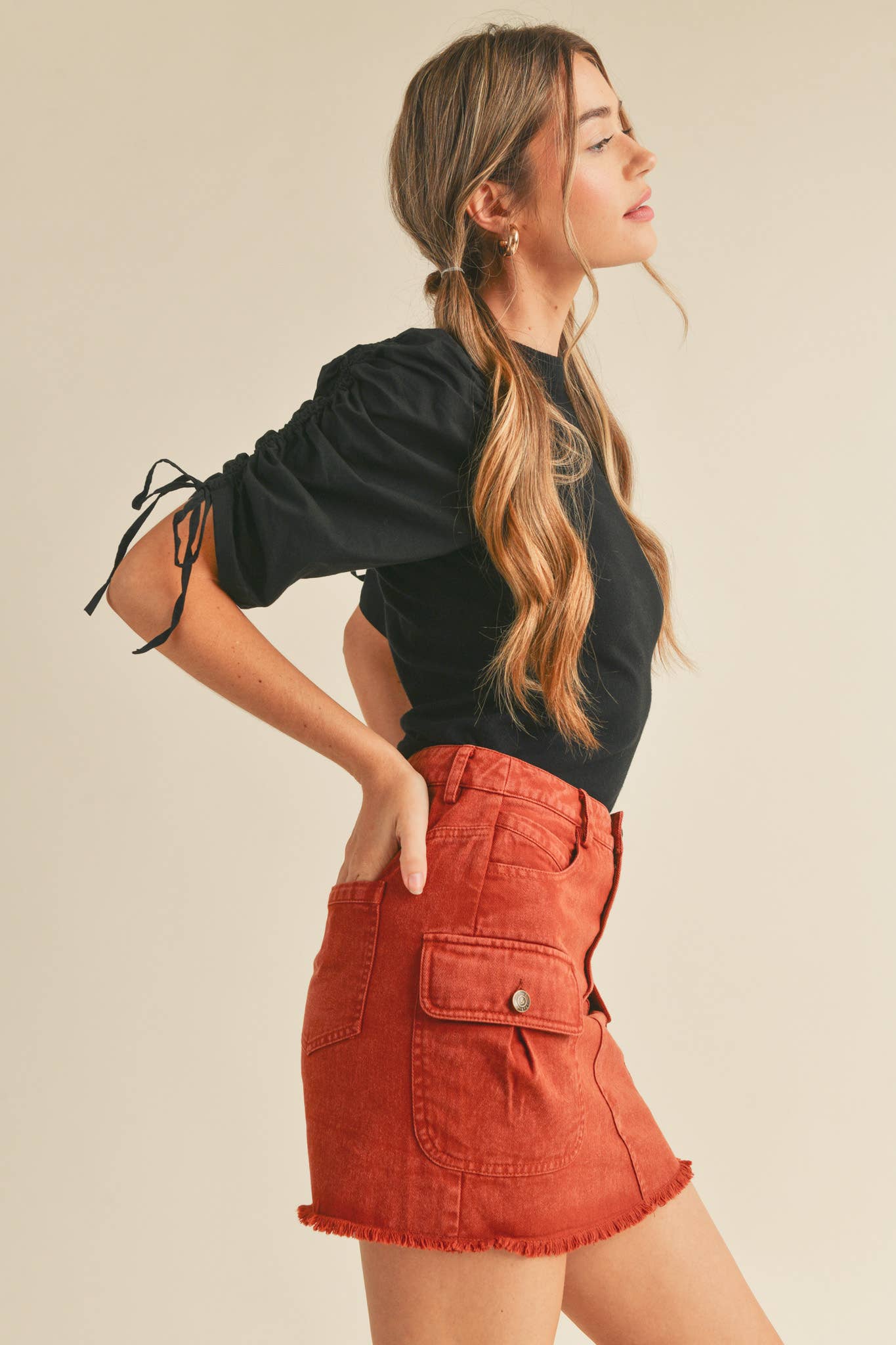 The Ruched Sleeve Rita Top