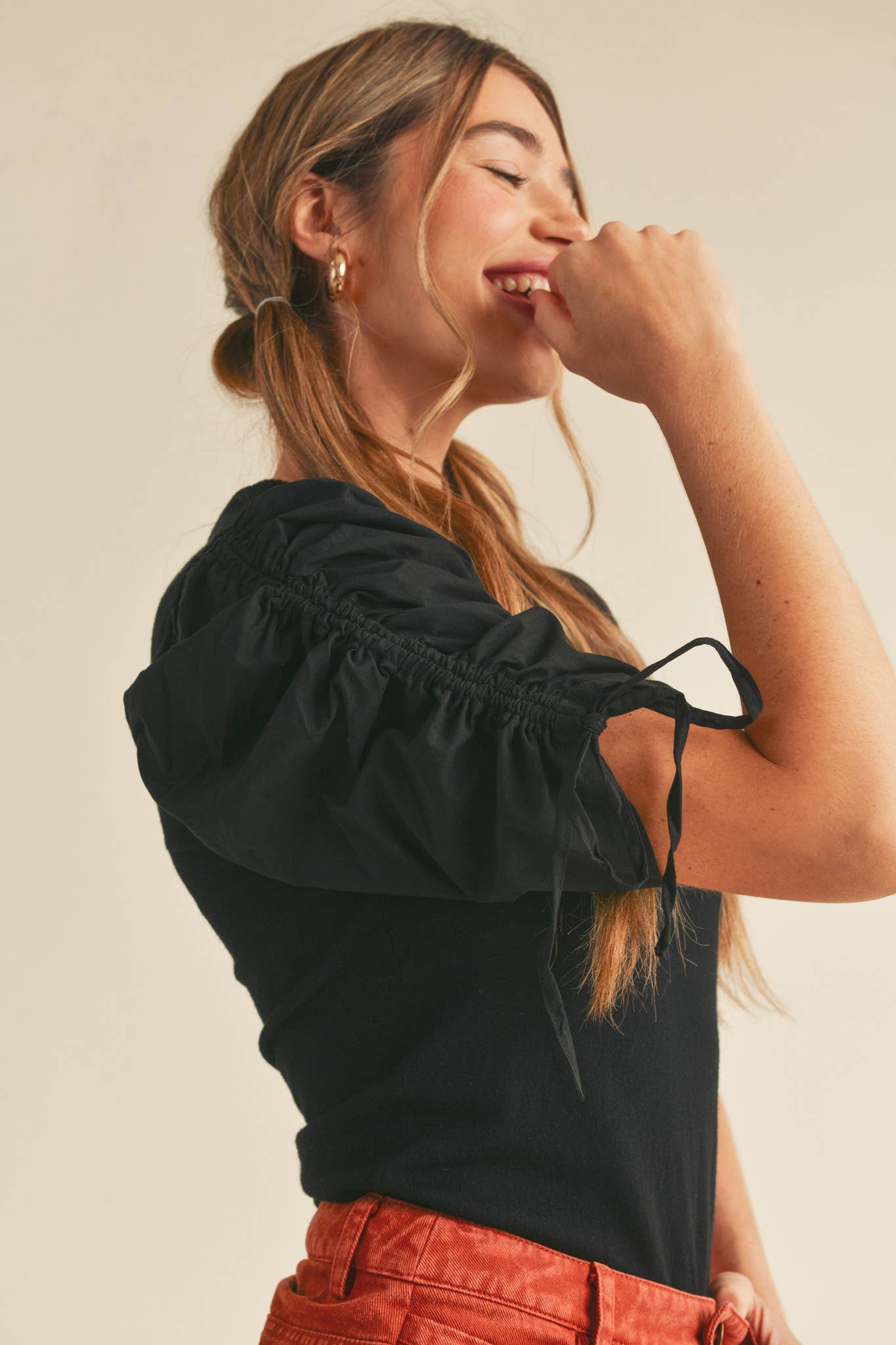 The Ruched Sleeve Rita Top