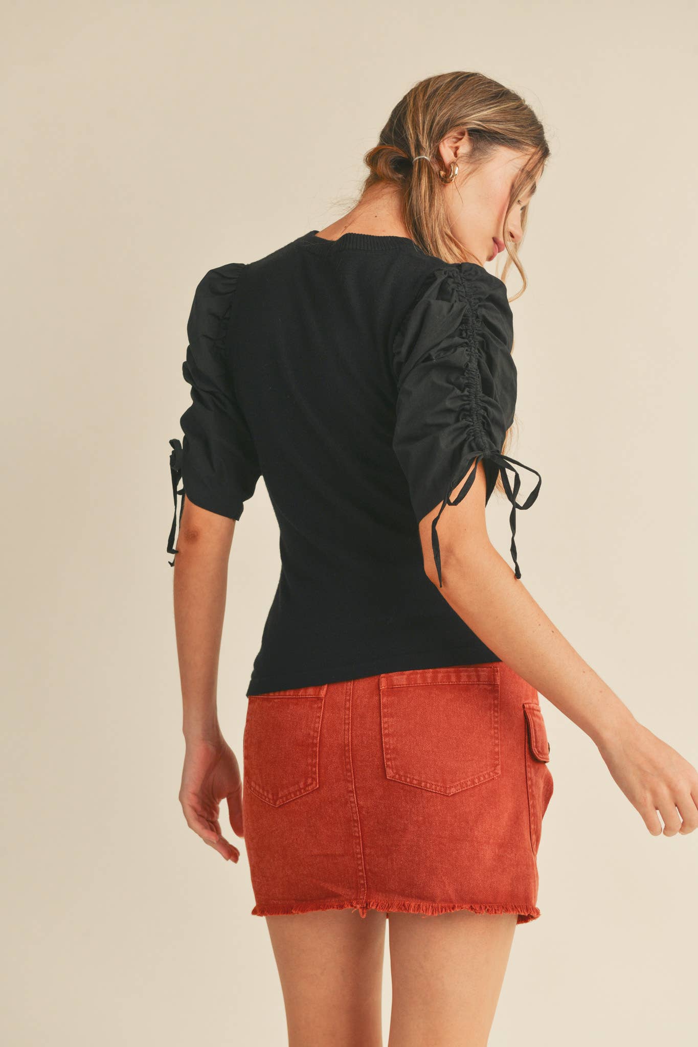The Ruched Sleeve Rita Top