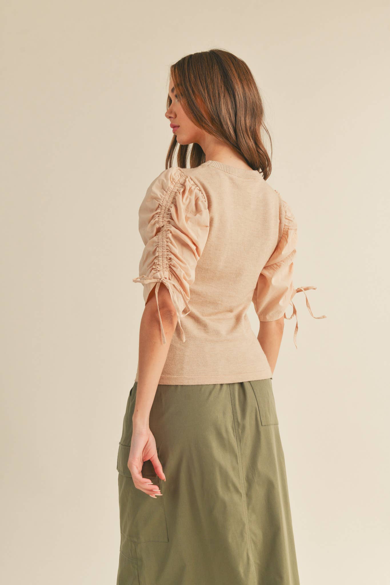 The Ruched Sleeve Rita Top