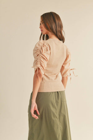 The Ruched Sleeve Rita Top