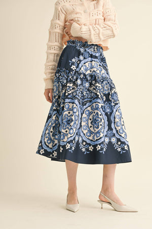 Blue Medallion Skirt
