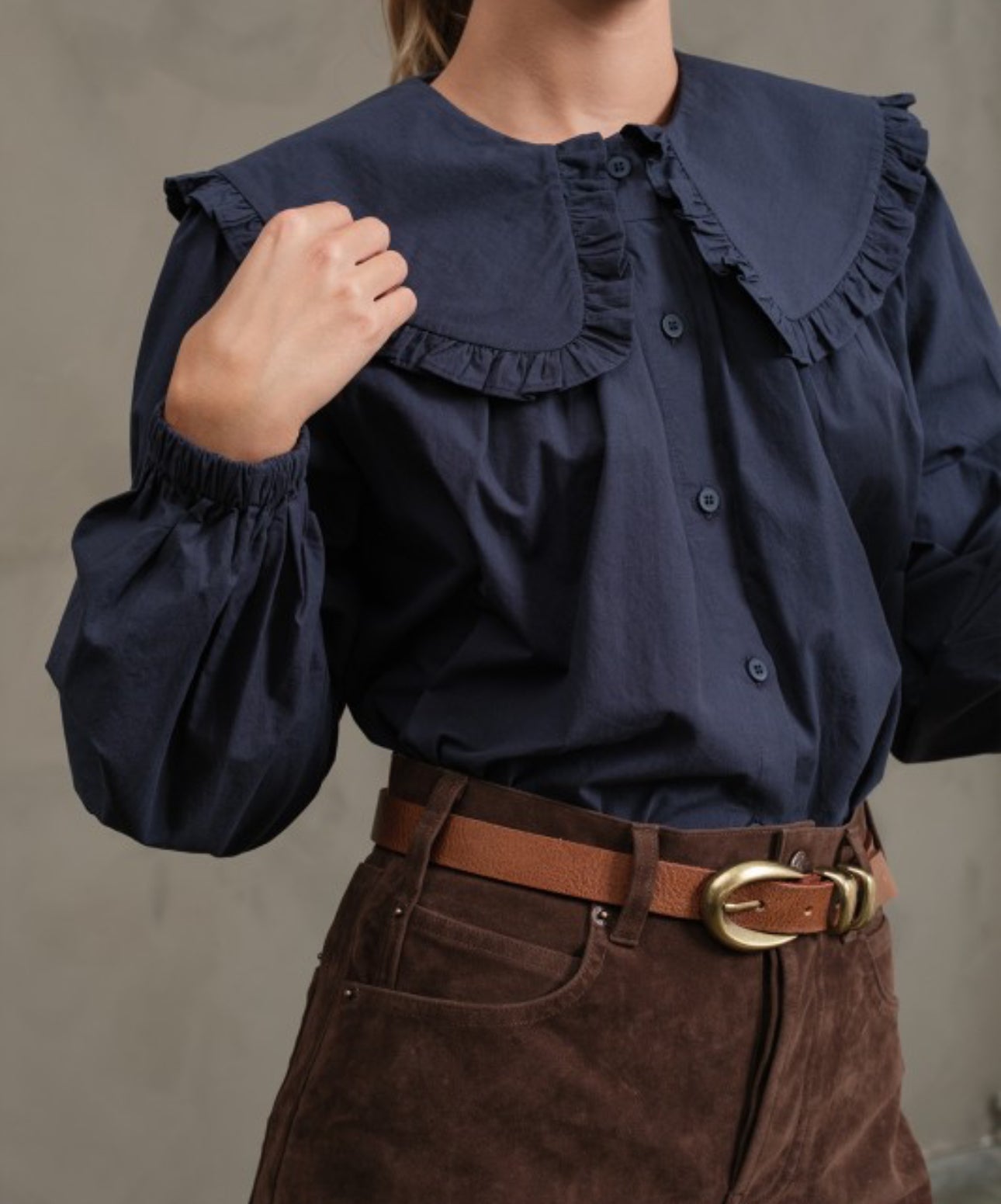 Oversized Collar Blouse