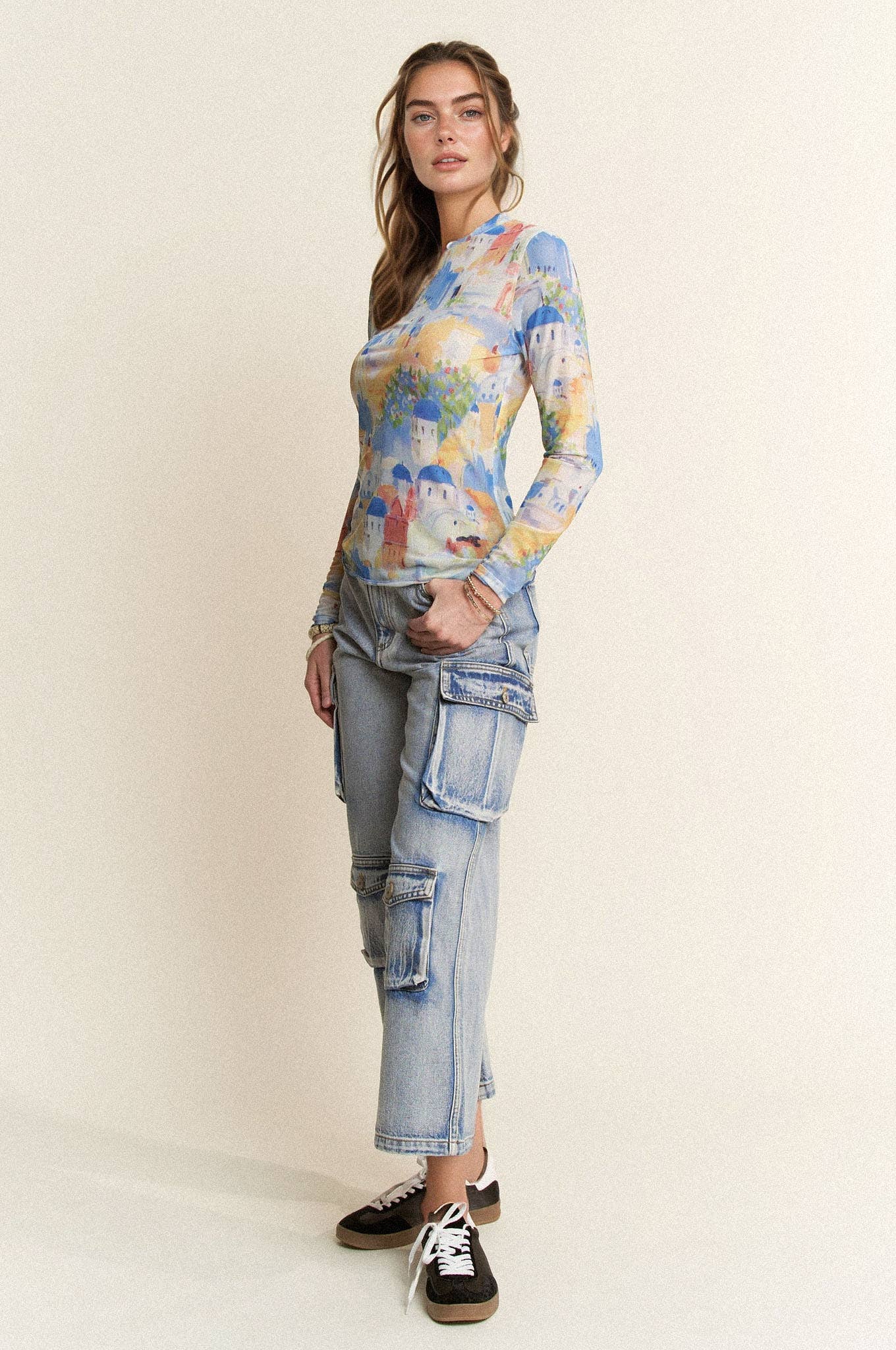Little Houses Mesh Top