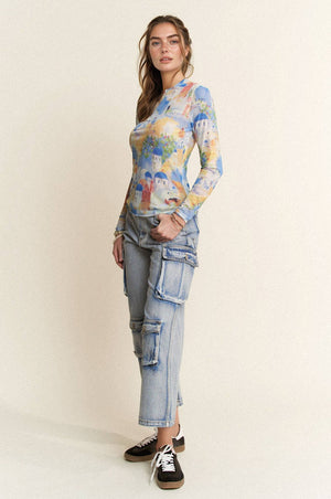 Little Houses Mesh Top