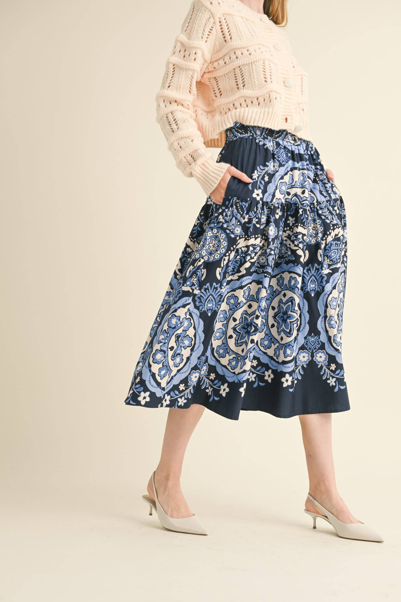 Blue Medallion Skirt