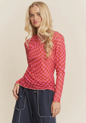 Checker Board Mesh Top