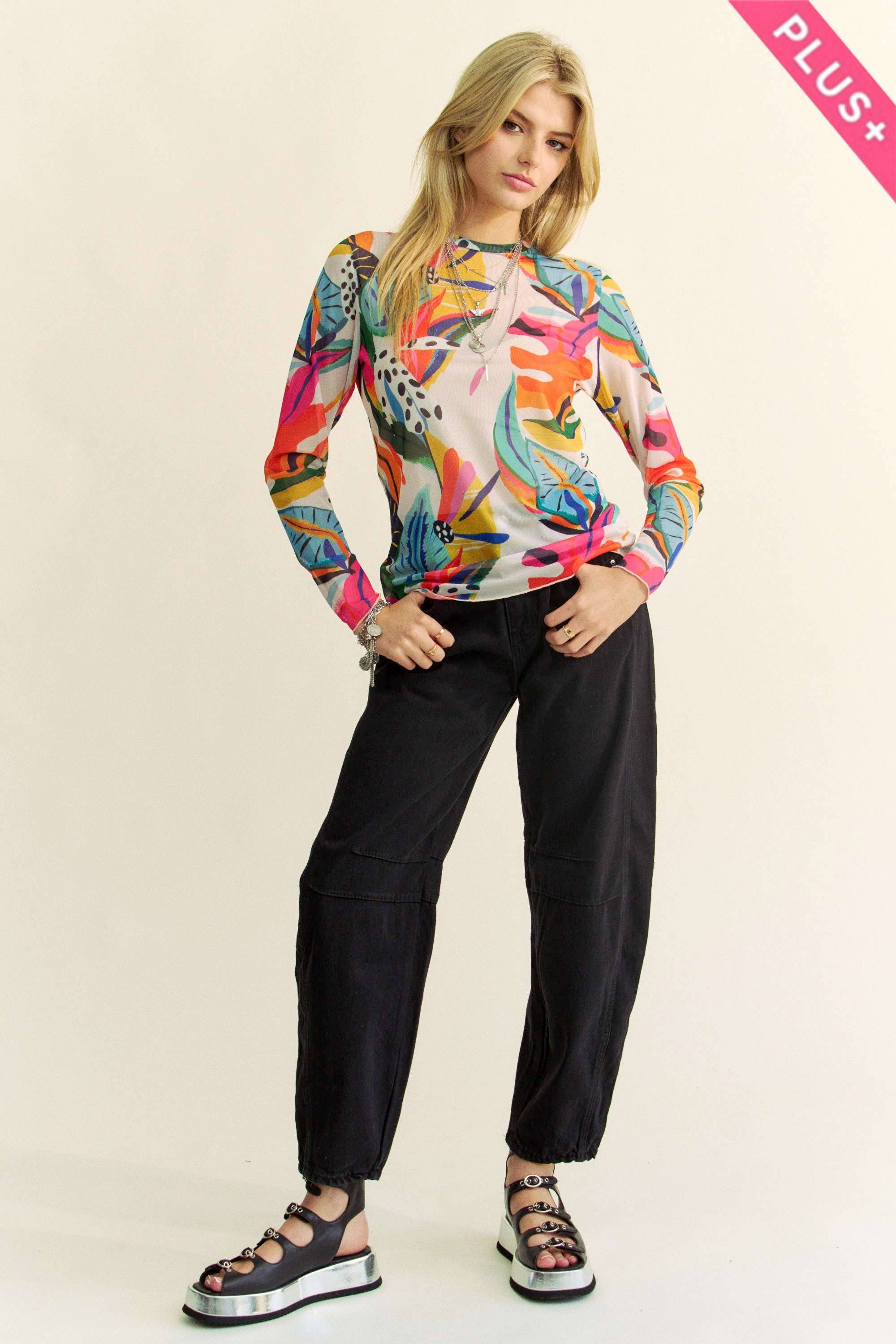 Hot Tropics Mesh Top