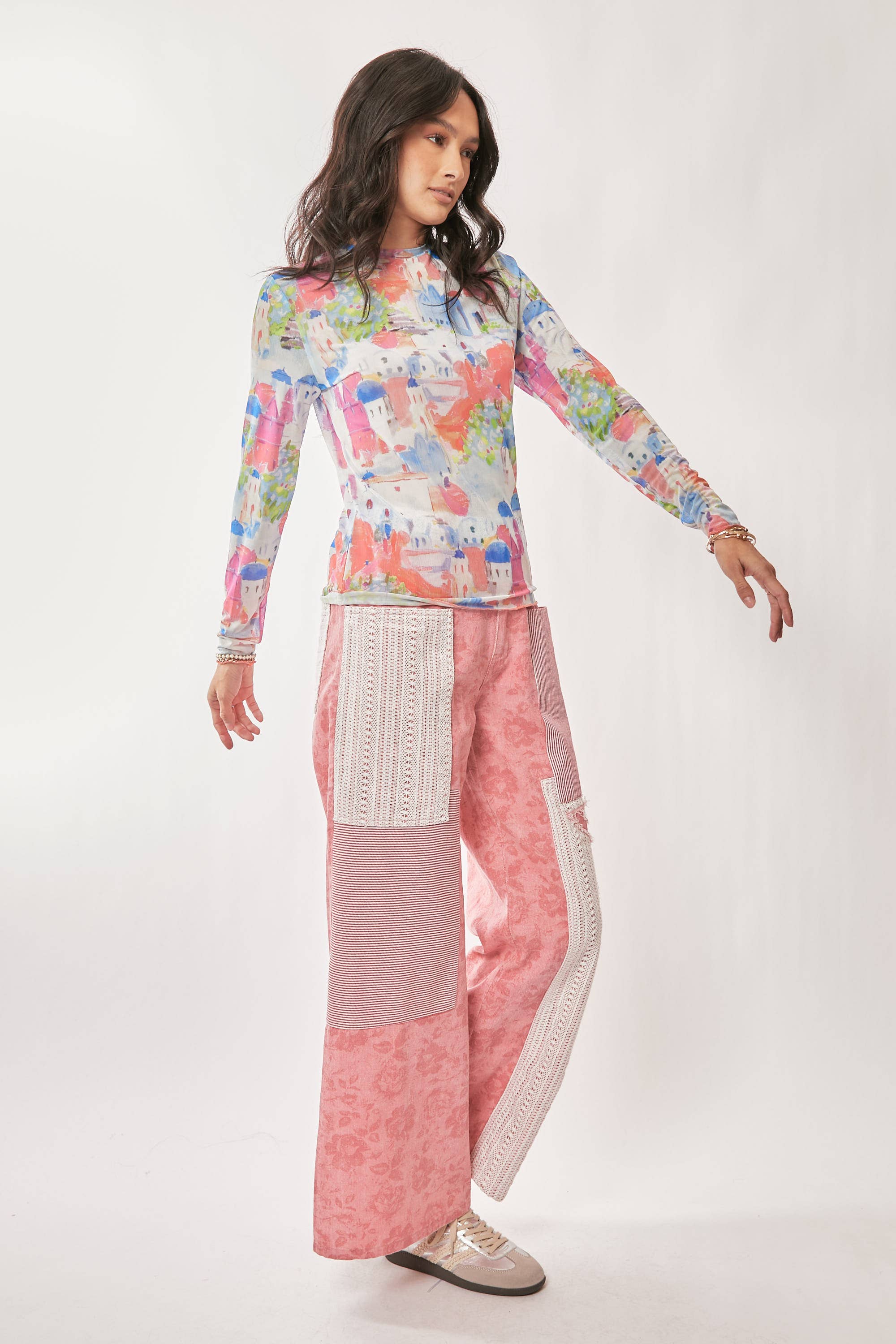 Little Houses Mesh Top