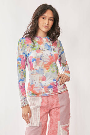 Little Houses Mesh Top