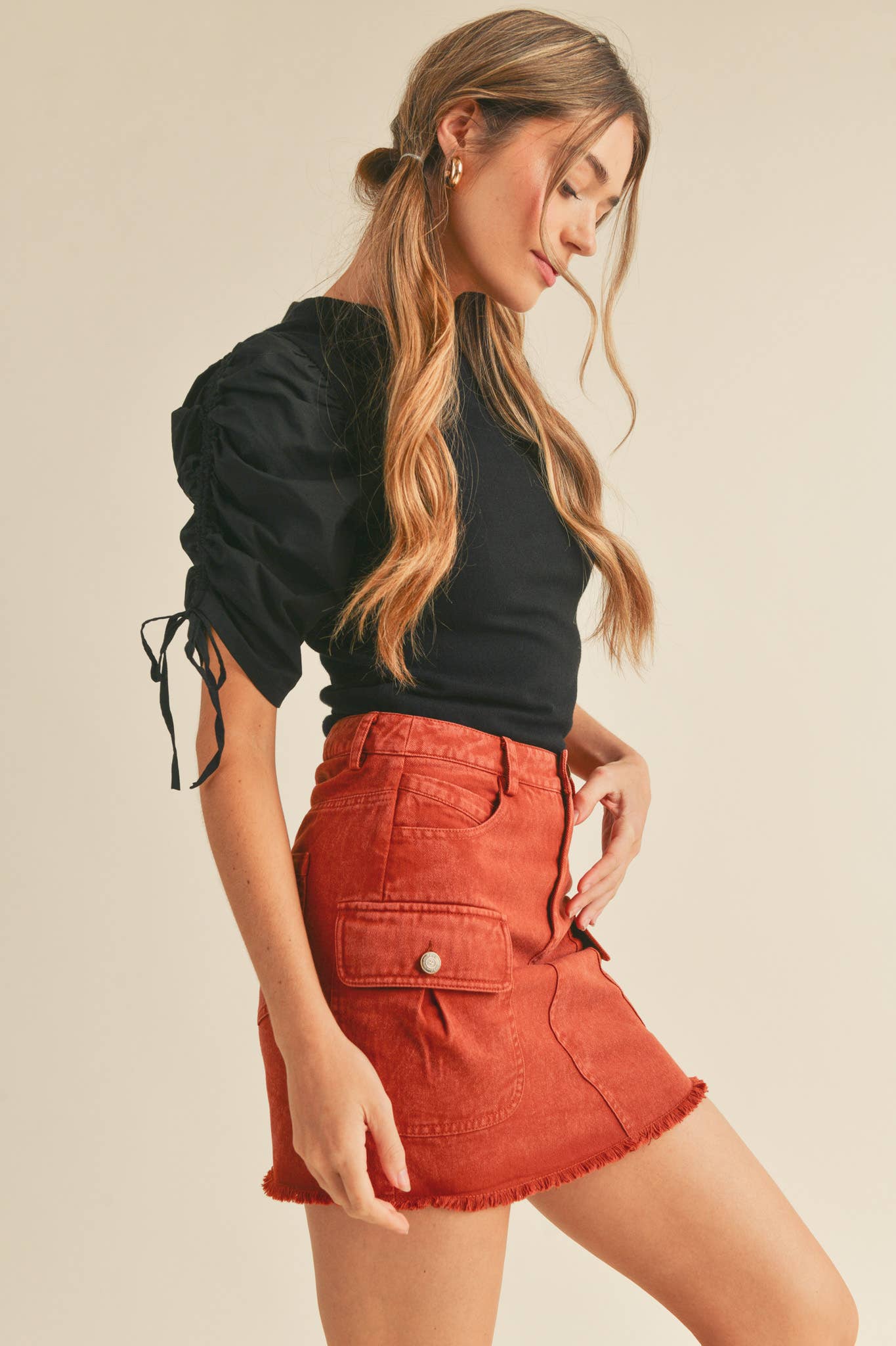 The Ruched Sleeve Rita Top