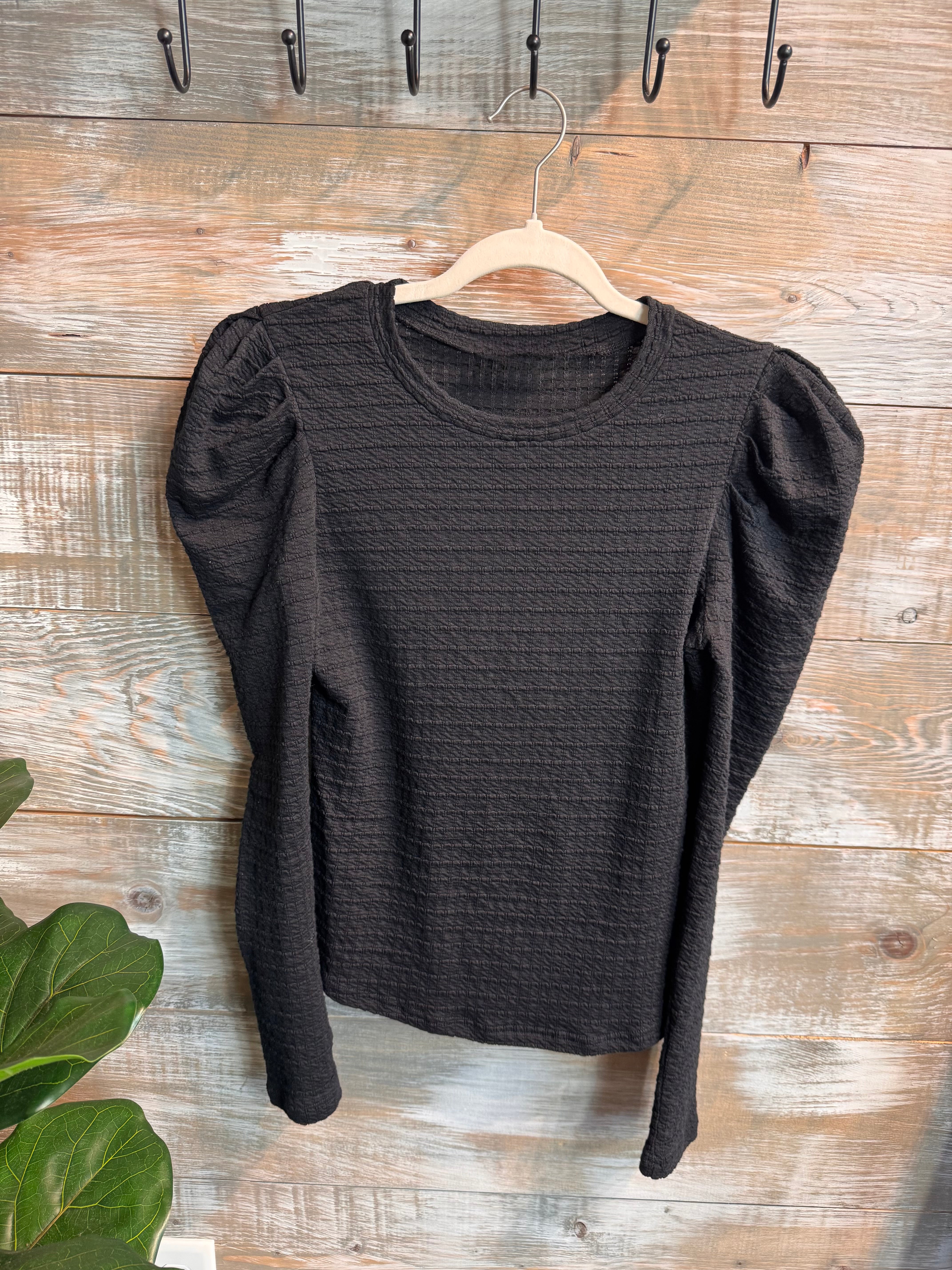 Puff Sleeve Knit Layering Top