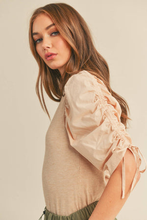 The Ruched Sleeve Rita Top