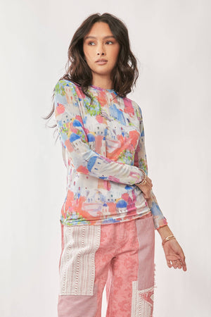 Little Houses Mesh Top
