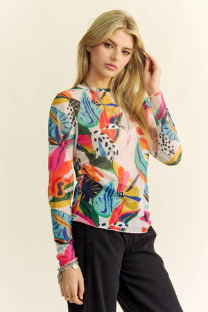 Hot Tropics Mesh Top