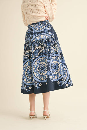 Blue Medallion Skirt