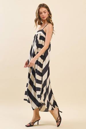 Silky Striped Dress