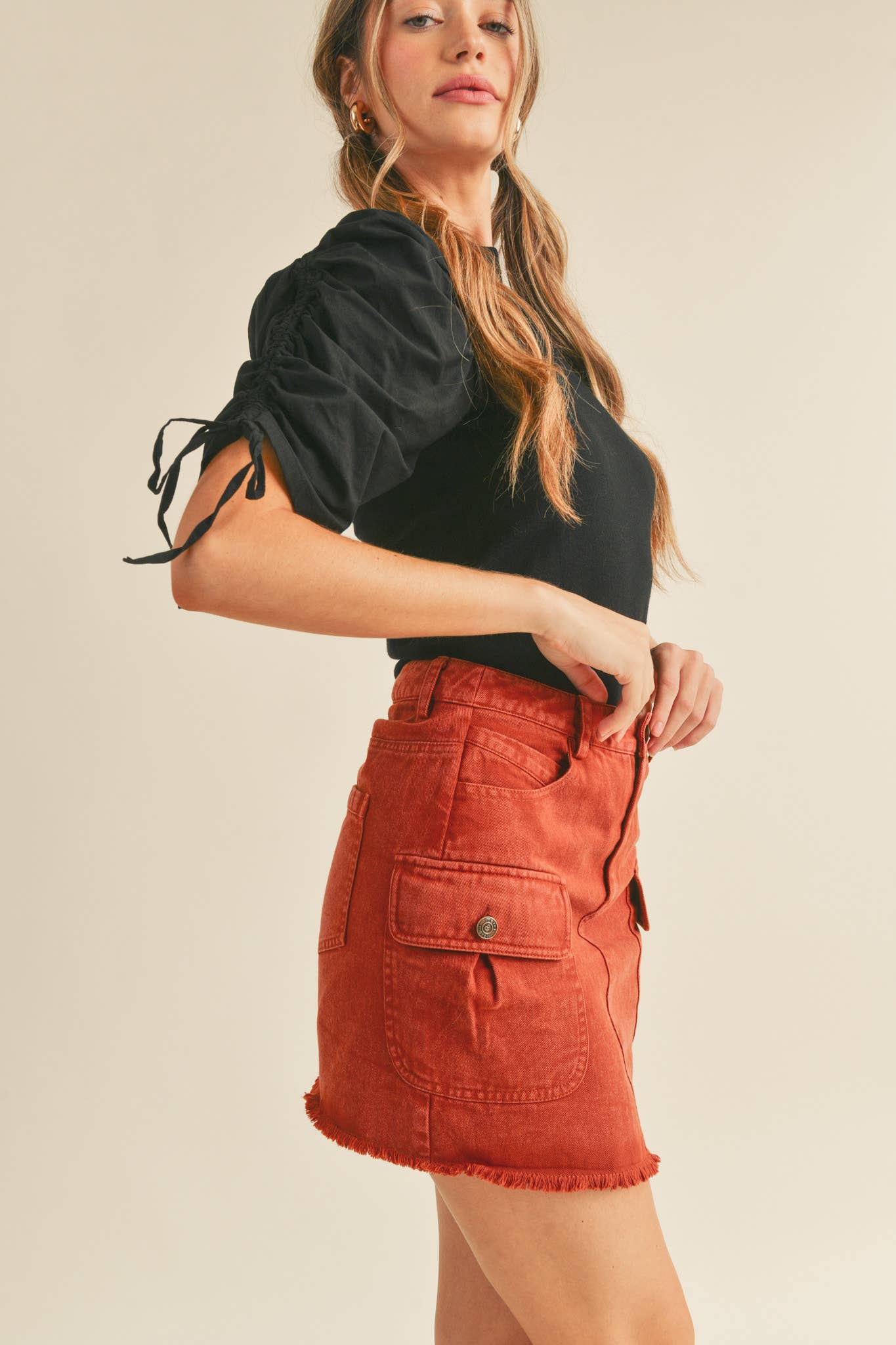 The Ruched Sleeve Rita Top