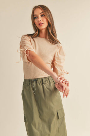 The Ruched Sleeve Rita Top