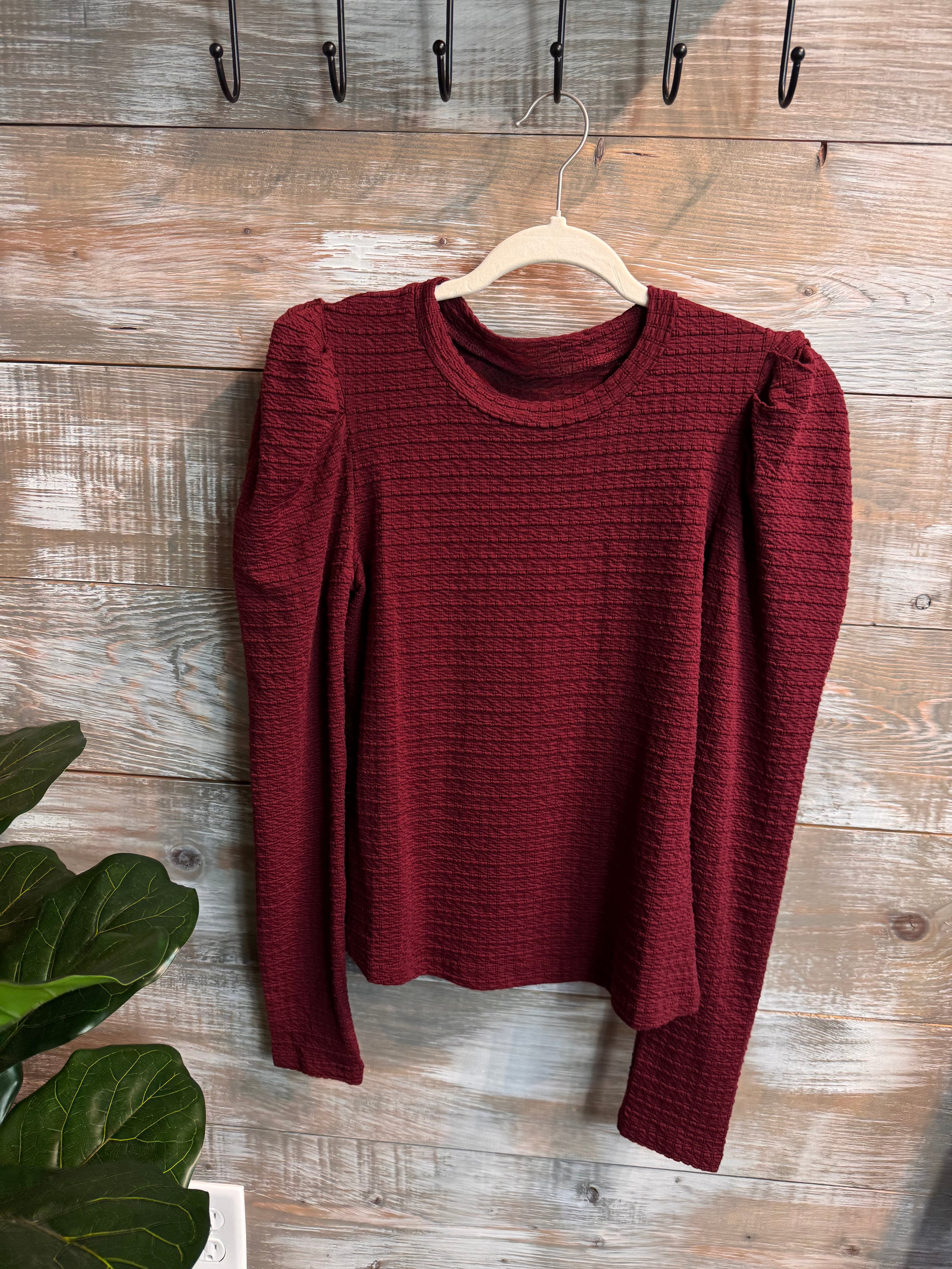 Puff Sleeve Knit Layering Top