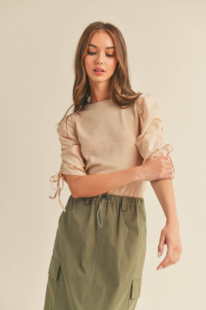 The Ruched Sleeve Rita Top