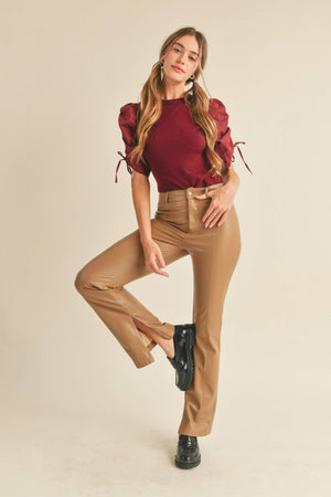 The Ruched Sleeve Rita Top