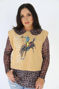 Collared Mesh Top