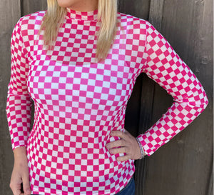 Mabel the Mesh Mock Neck Tee