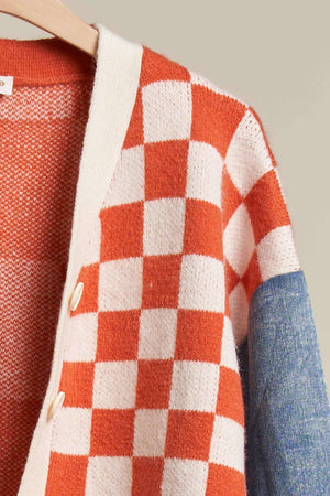 Denim & Checkers Sweater