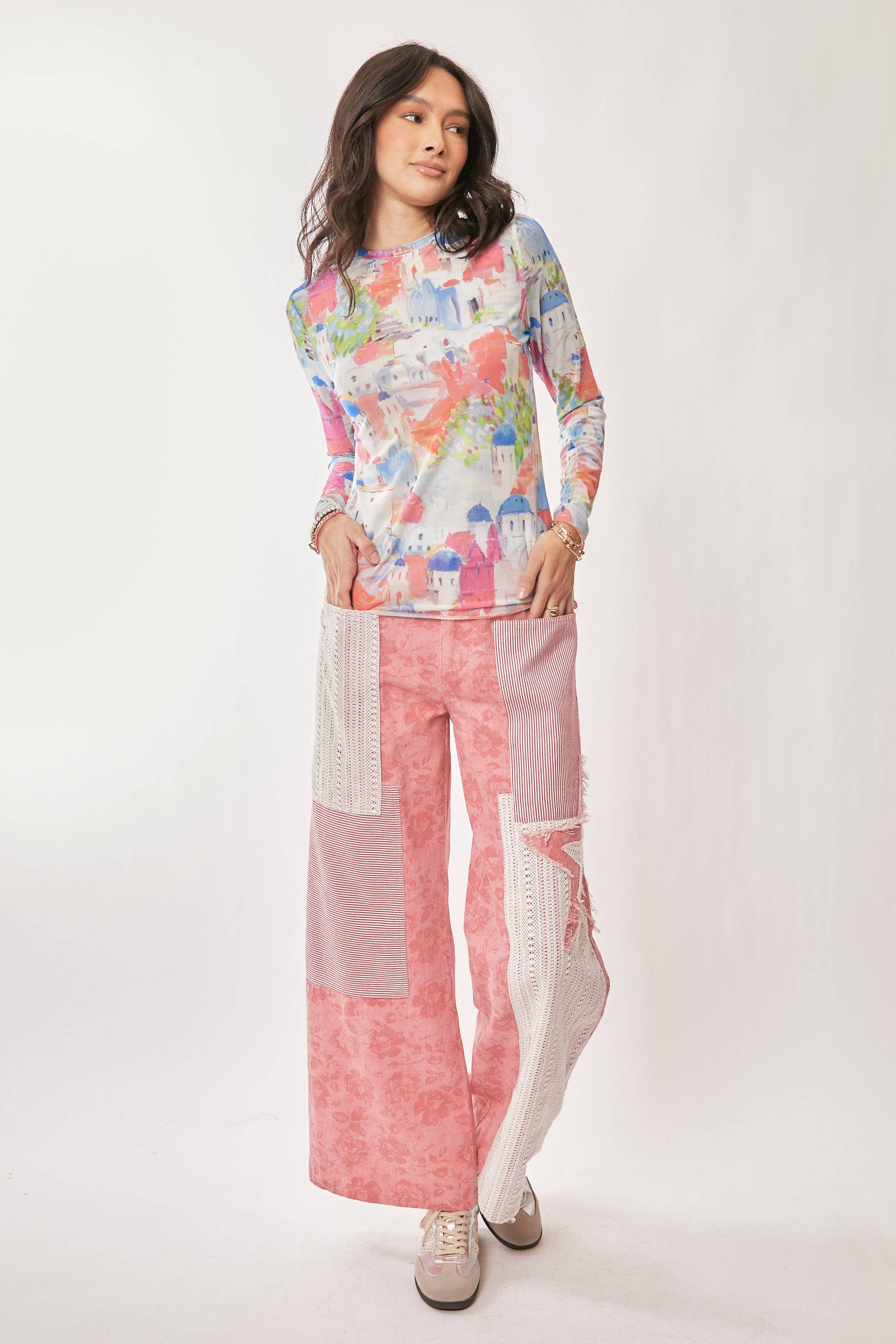 Little Houses Mesh Top