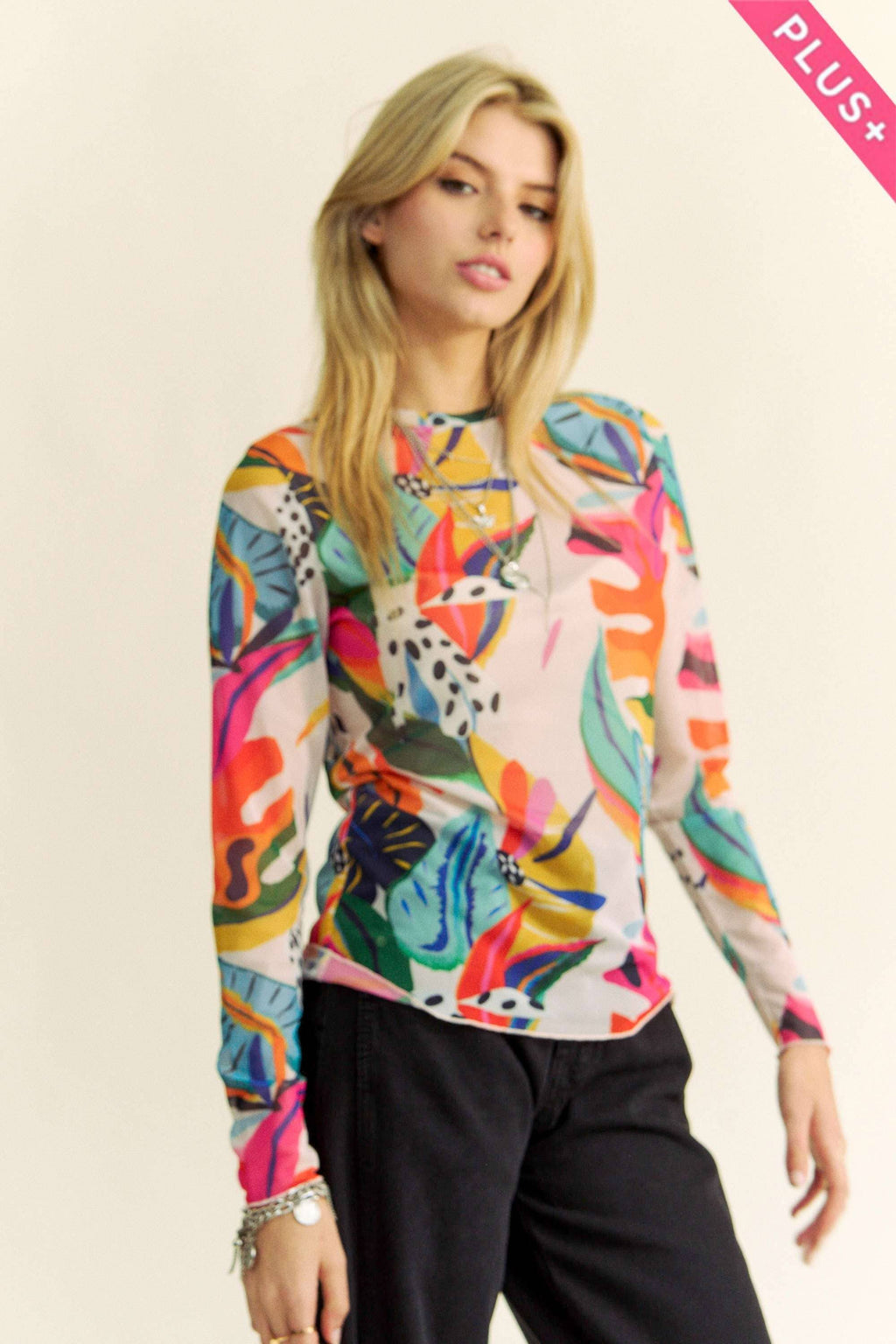 Hot Tropics Mesh Top