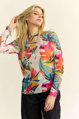 Hot Tropics Mesh Top