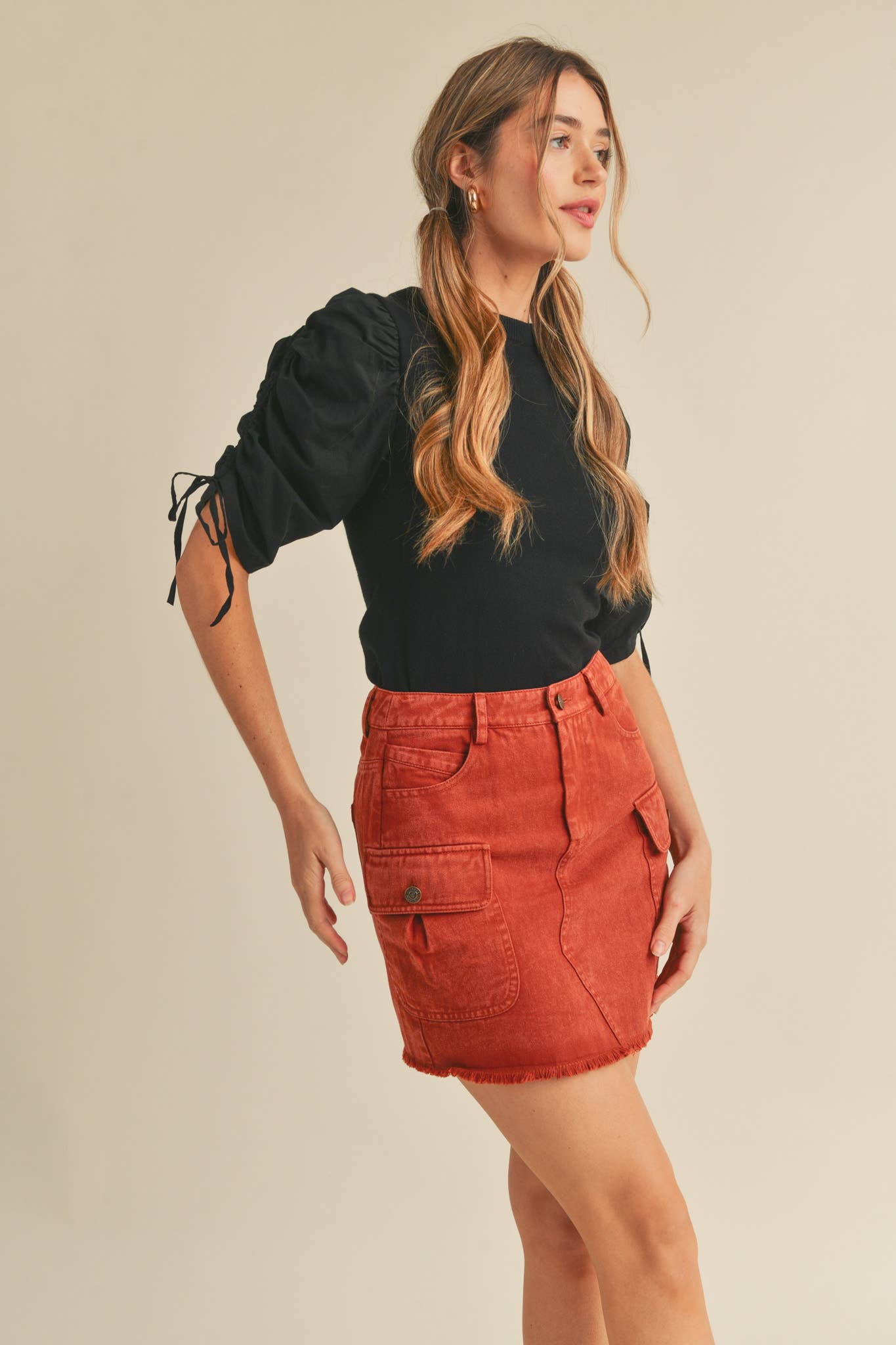 The Ruched Sleeve Rita Top