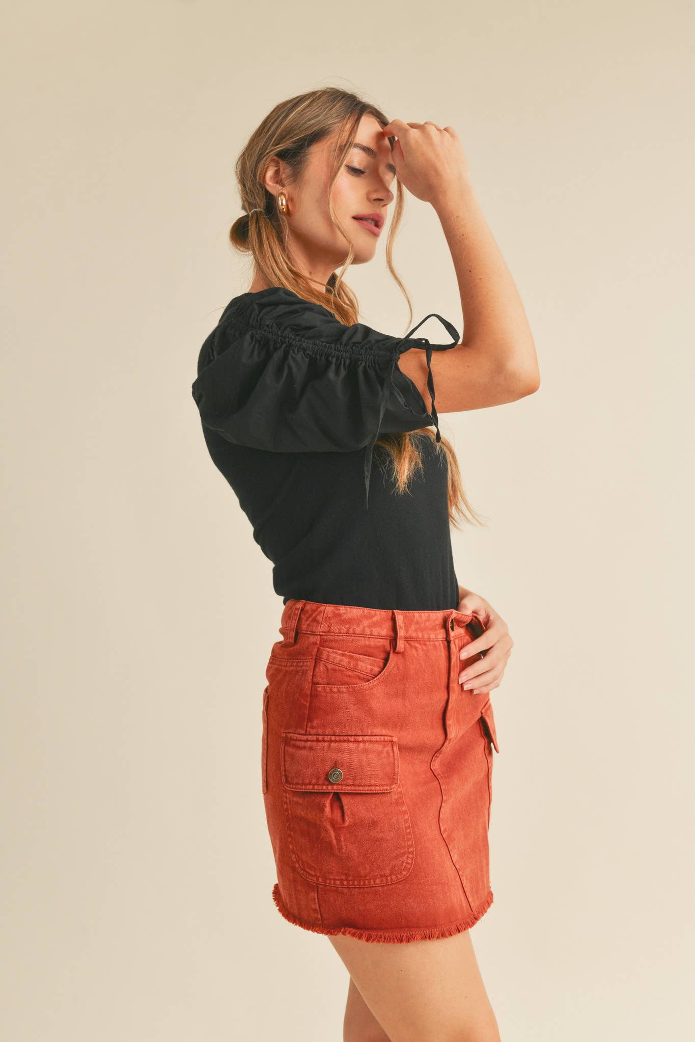 The Ruched Sleeve Rita Top