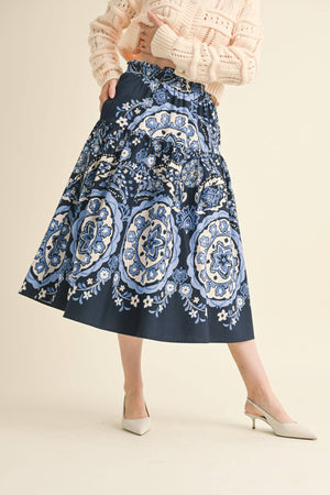 Blue Medallion Skirt