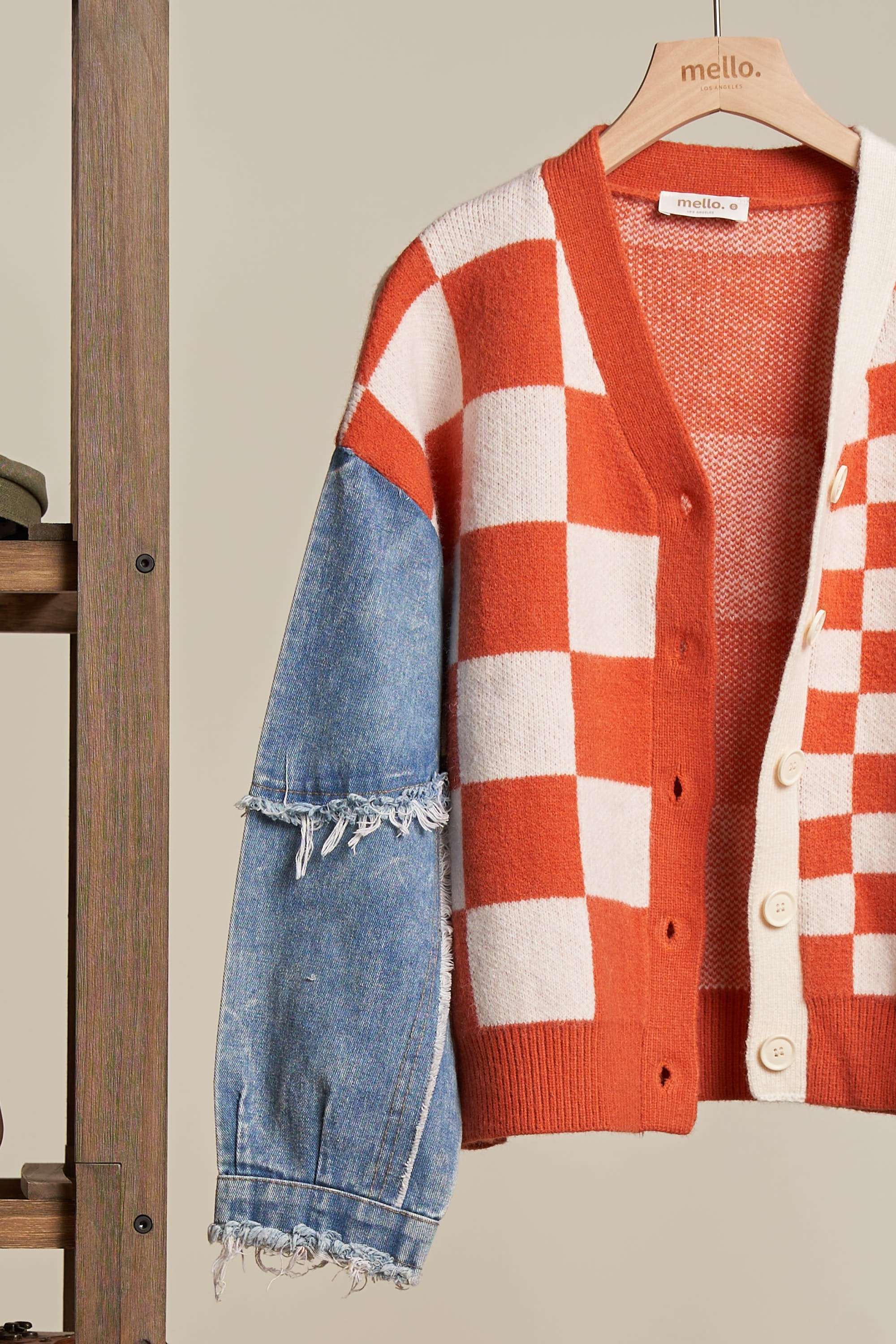 Denim & Checkers Sweater