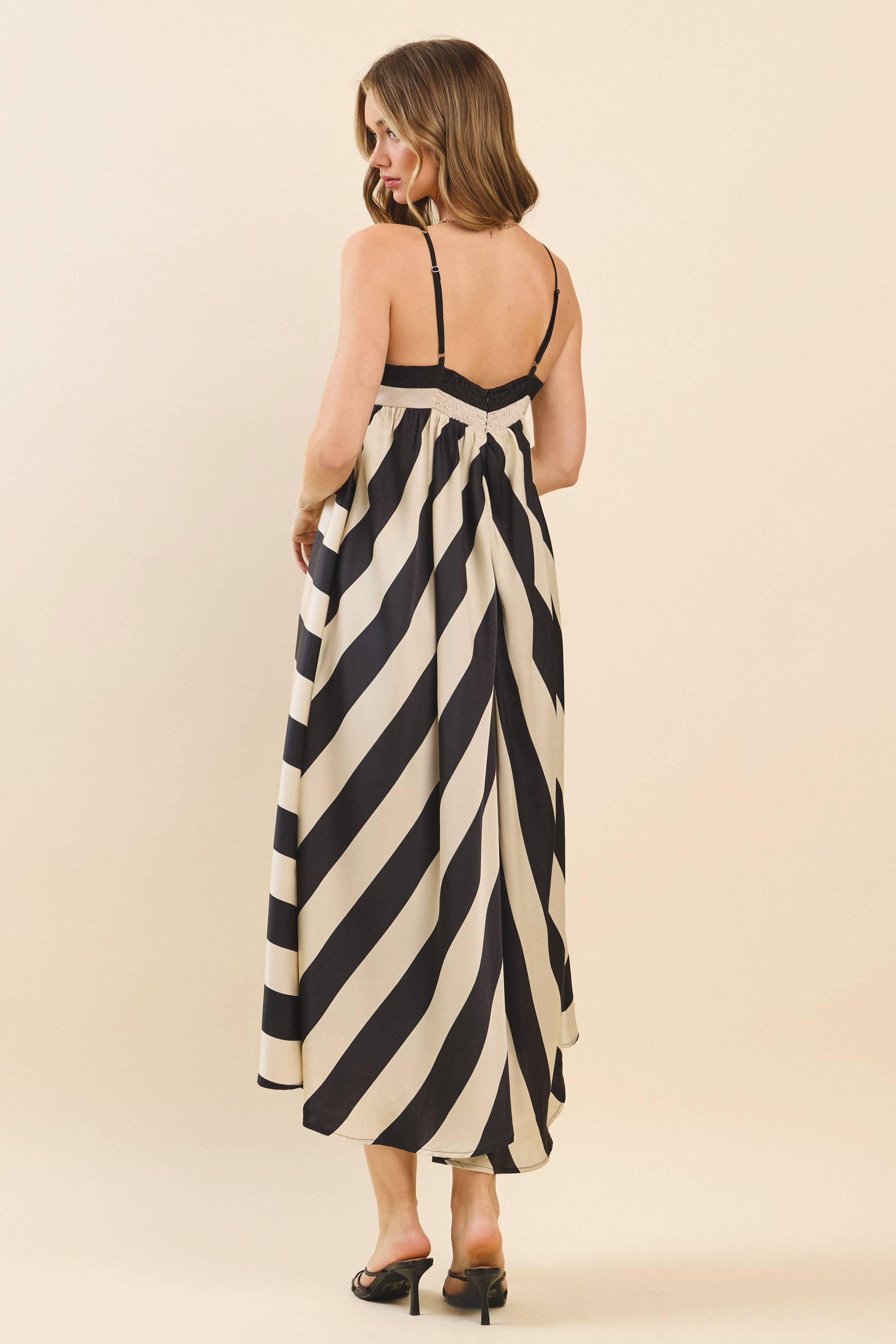 Silky Striped Dress
