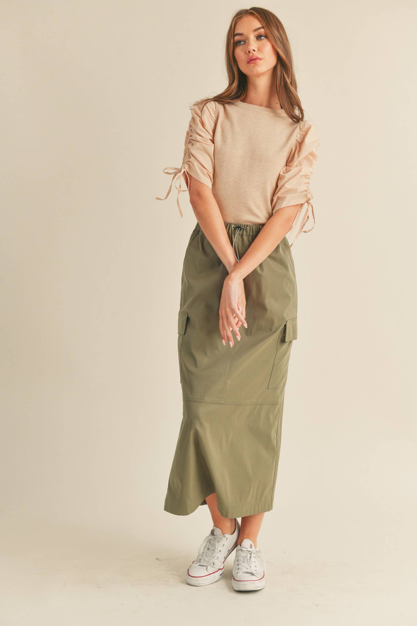 The Ruched Sleeve Rita Top