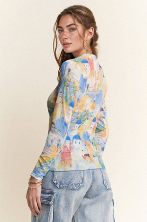 Little Houses Mesh Top