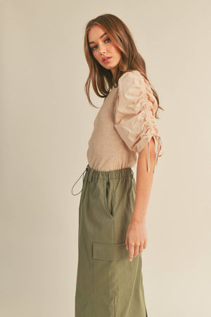 The Ruched Sleeve Rita Top