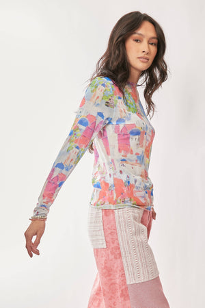 Little Houses Mesh Top