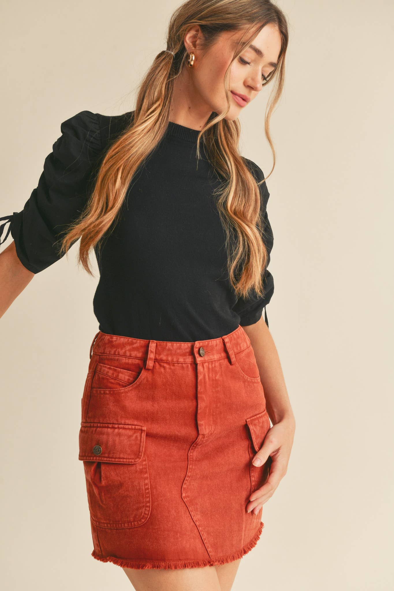 The Ruched Sleeve Rita Top