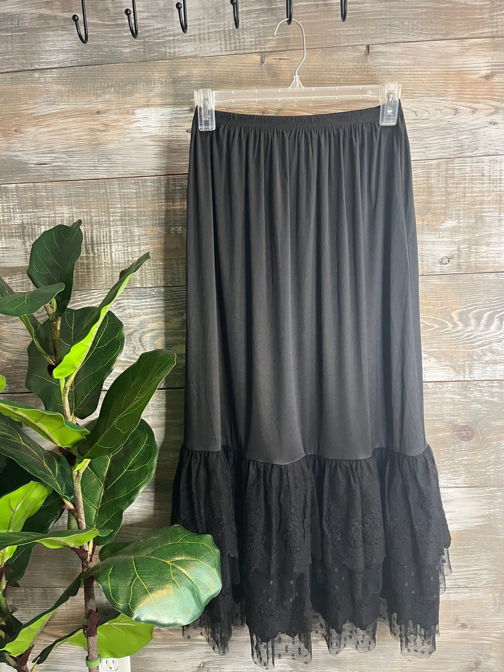 Black ruffle skirt extender best sale