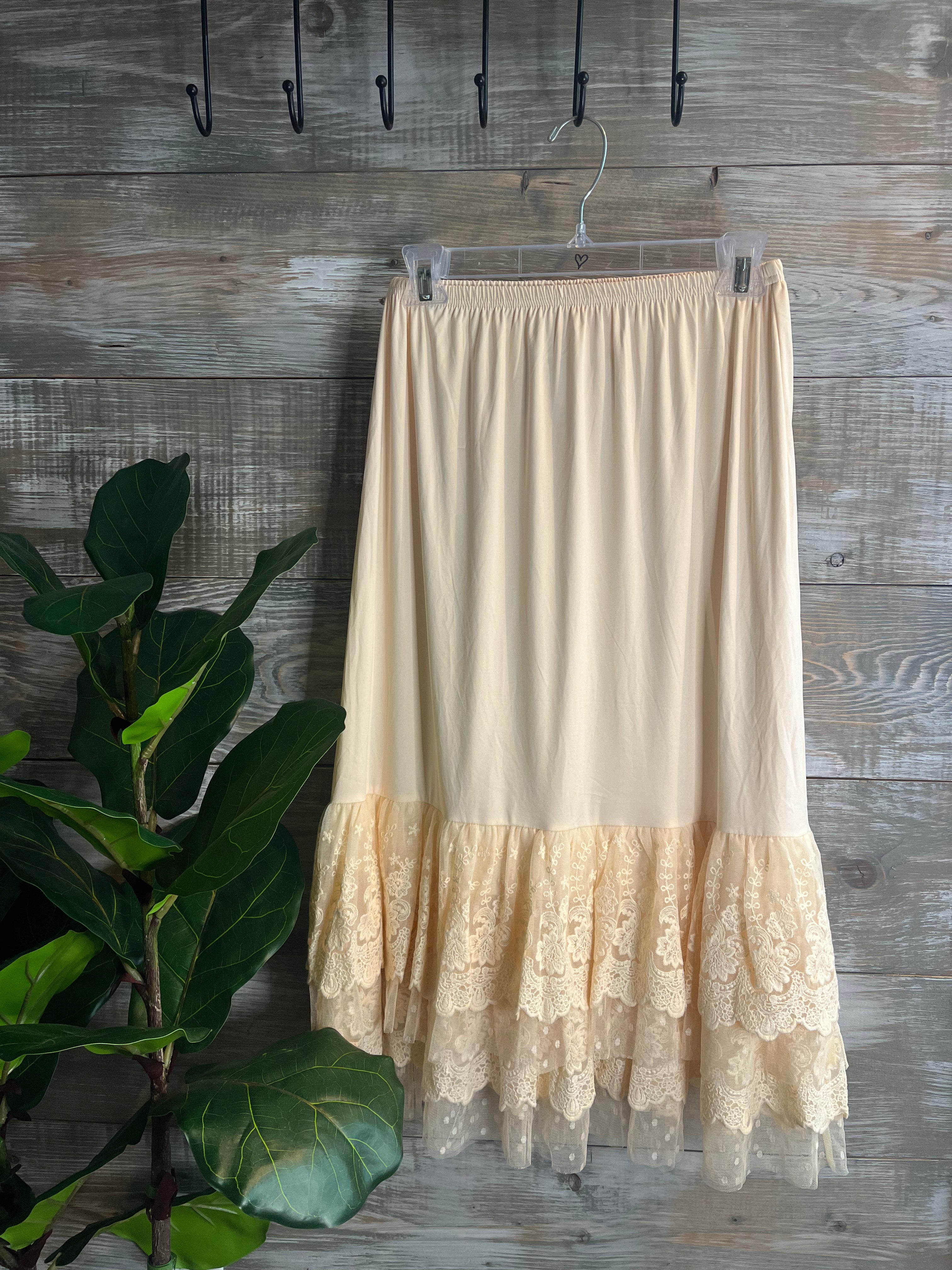 Ruffled Skirt Extender Blessed Bliss Boutique Ruffled Skirt Extender Blessed Bliss Boutique